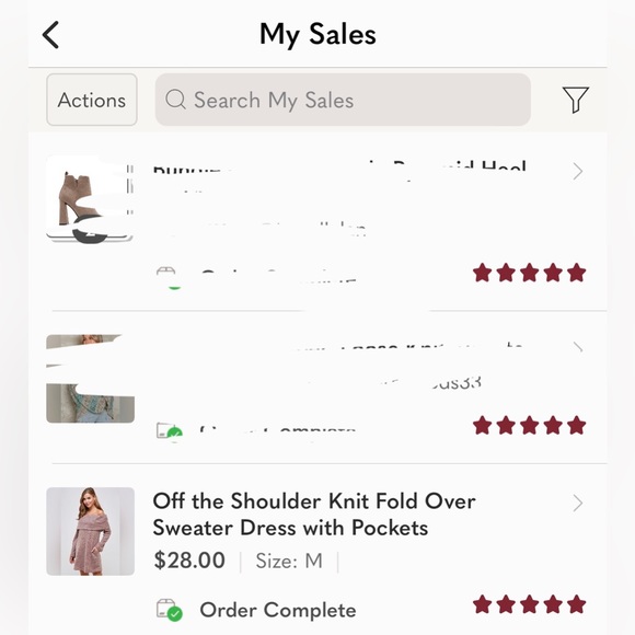 Off the Shoulder Knit Fold Over Sweater Dress with Pockets - Picture 5 of 5